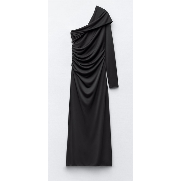 Zara Draped Asymmetrical Dress - Picture 4 of 5